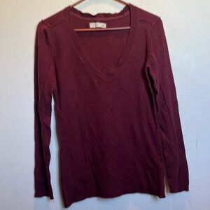 vintage maroon old navy wool v neck sweater size L
